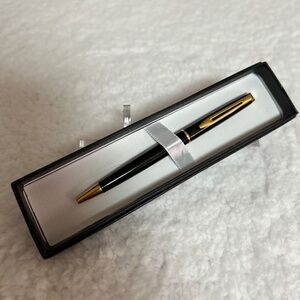 Waterman slim line ball point pen (black/gold)